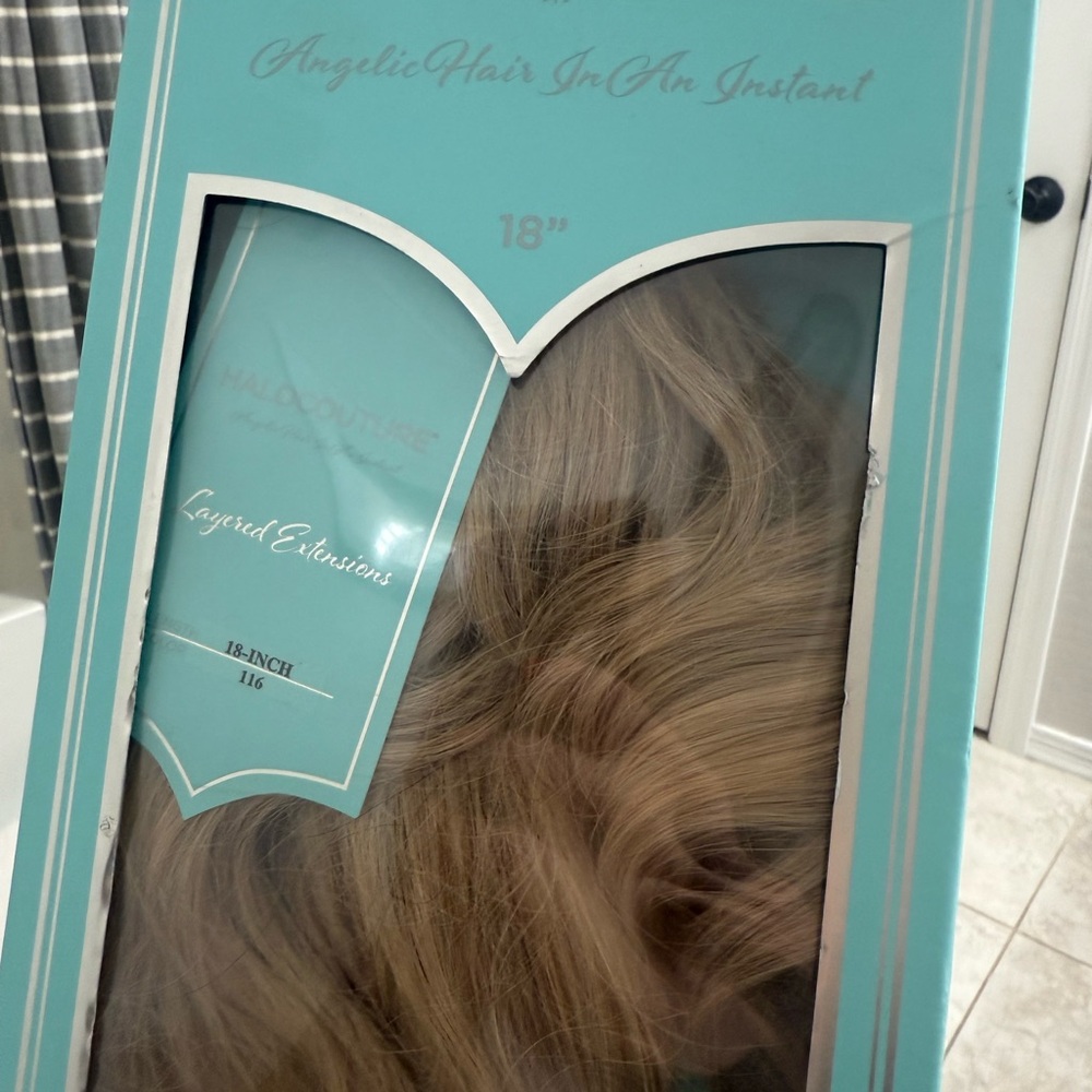 Halo couture Blonde Layered Extensions 18 in #116